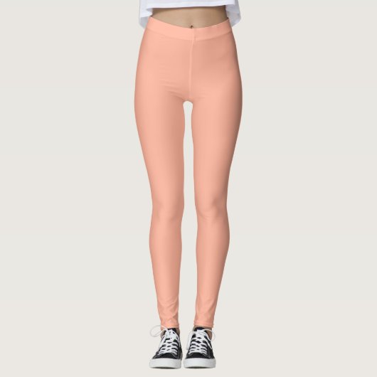 Leggings Corail Peach Solide Color (Devant)