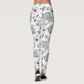 Leggings Corail plante, tortue marine (Dos)