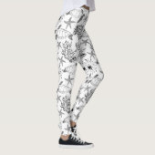 Leggings Corail plante, tortue marine (Droite)