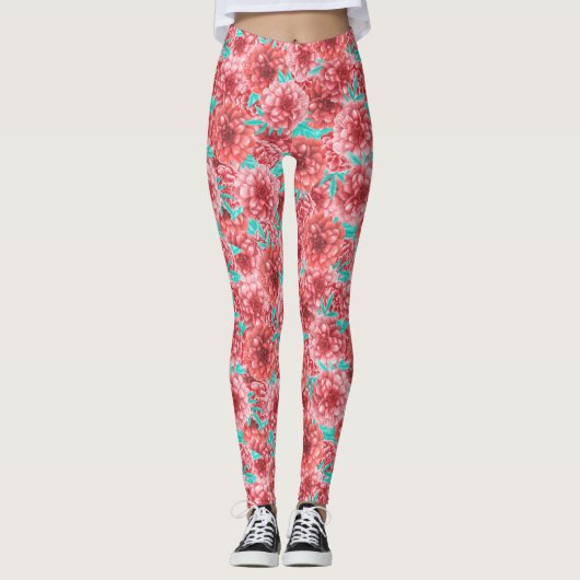 Leggings Coral Floral (Devant)