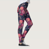 Leggings Corbeau rose rétro Evermore avec Roses et faucons (Droite)