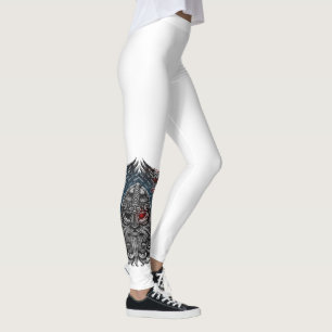 Leggings Corbeaux et épées d'Odin Mythologie Viking drapeau