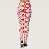 Leggings Cordes ovales rouges (Dos)