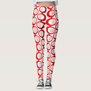 Leggings Cordes ovales rouges