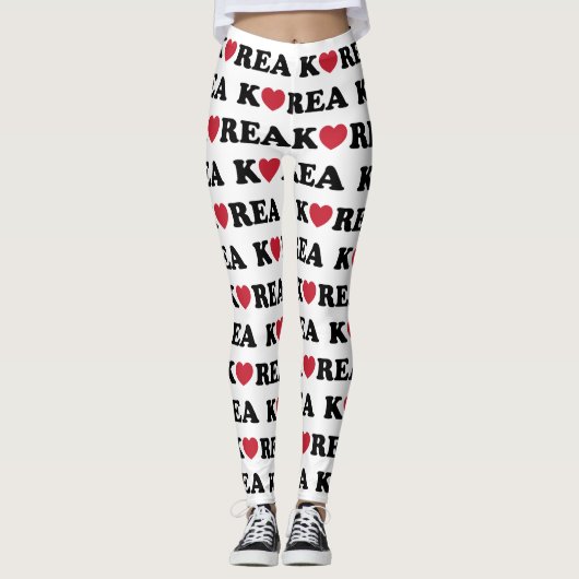 Leggings Corée amour coeur (Devant)