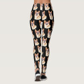Leggings Corgi aux lunettes de soleil roses (Dos)