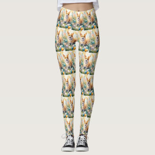 Leggings Corgi avec œufs de Pâques vacances