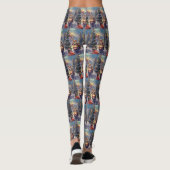 Leggings Corgi Chien à Moto Noël (Dos)