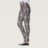 Leggings Corgi Chien à Moto Noël (Gauche)