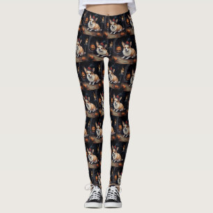 Leggings Corgi Citrouille Halloween effroi