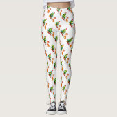 Leggings Corgi de Gallois avec l'arbre de Noël (Devant)