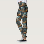 Leggings Corgi Halloween Éffrayant (Gauche)