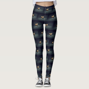 Leggings Corgi neige de Noël hiver