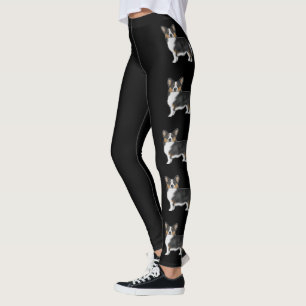 Leggings Corgis gallois de Pembroke Tri noir Chien de dessi