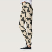 Leggings Corneilles et pattes de coeur (Gauche)