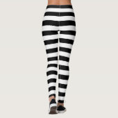 Leggings Cornwall flag stripes black white line pattern sym (Dos)