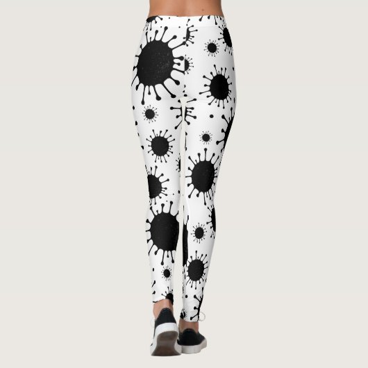 Leggings coronavirus noir (Dos)