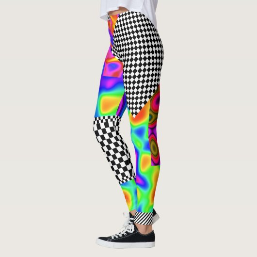 Leggings Correctifs Abstraits Checkers (Gauche)
