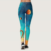 Leggings Cosmic Brew: Astronaut's Coffee Dream (Dos)