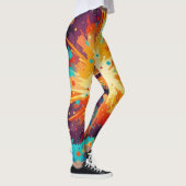 Leggings Cosmic Burst Abstract Splatter Art (Droite)