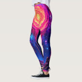 Leggings Cosmic Dripping Planet Art (Gauche)