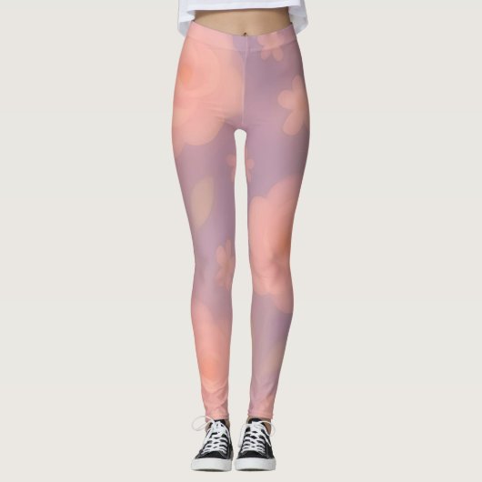 Leggings Cosmic Whispers – Dreamy Pastel Galaxy Art (Devant)