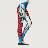 Leggings Cosplay Comic Book Pop Art WHAM (Droite)