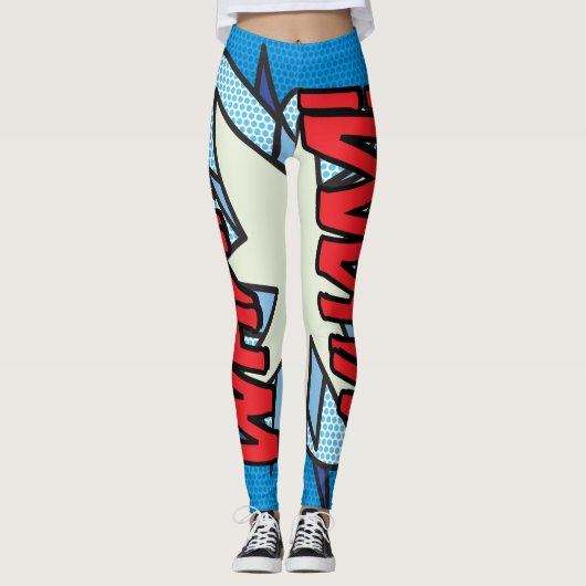 Leggings Cosplay Comic Book Pop Art WHAM (Devant)