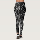 Leggings Costume blanc noir de Halloween de toile (Dos)