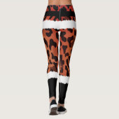 Leggings Costume Brown Empreinte de léopard Père Noël Noël (Dos)