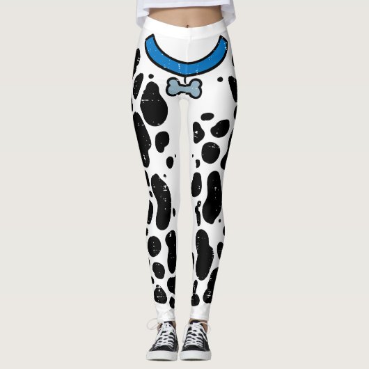 Leggings Costume Dalmatien Bleu Drôle Halloween Chien Homme (Devant)