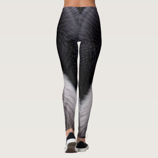 Leggings Costume de fourrure facile instantanée Chat Fox Fu (Dos)