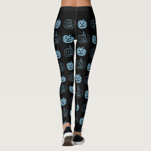 Leggings Costume de Motif Citrouille noir Halloween