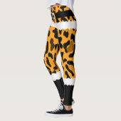 Leggings Costume de Noël Empreinte de léopard jaune (Gauche)
