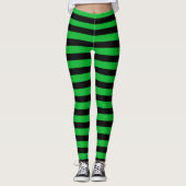 Leggings Costume de sorcière pour bandes d'Halloween vert e (Devant)