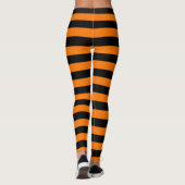Leggings Costume d'Halloween Motif de rayures orange et bla (Dos)