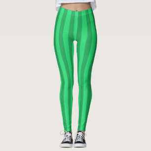 Leggings Costume d'Halloween pour pastèque Green Stripes