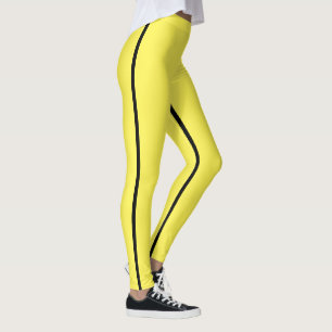 Leggings Costume d'Halloween Revenge Jaune Bande Noire