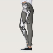 Leggings Costume d'Halloween Scary Skeloton Cust. Legage (Gauche)