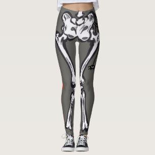 Leggings Costume d'Halloween Scary Skeloton Cust. Legage