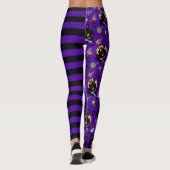 Leggings Costume Halloween Sorcière Noire Et Violet (Dos)