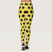Leggings Costume Léman Jaune Noir Spots Rétro (Dos)