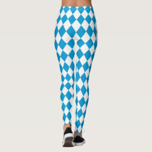 Leggings Costume Oktoberfest Bayern Bleu et blanc