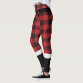 Leggings Costume Père Noël Plaid Moderne Cute Drôle Noël Le (Gauche)