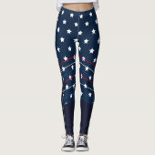 Leggings Costume super héros amusant Nom personnalisé Exerc (Devant)
