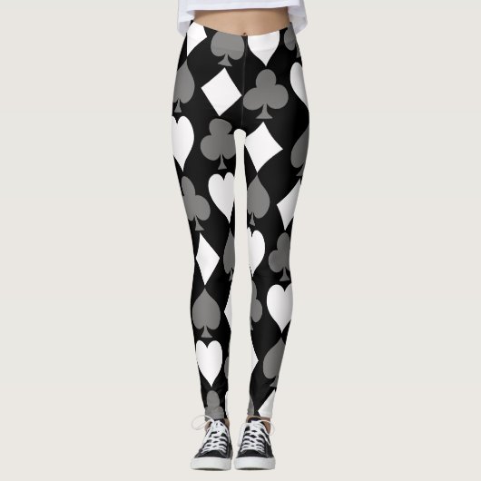 Leggings Costumes de carte, monochromatiques (Devant)