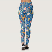 Leggings Côtière rustique - Coquillages, Starfish, Reef (26 (Dos)
