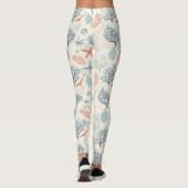 Leggings Côtière rustique - Coquillages, Starfish, Reef (35 (Dos)