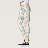 Leggings Côtière rustique - Coquillages, Starfish, Reef (35 (Gauche)