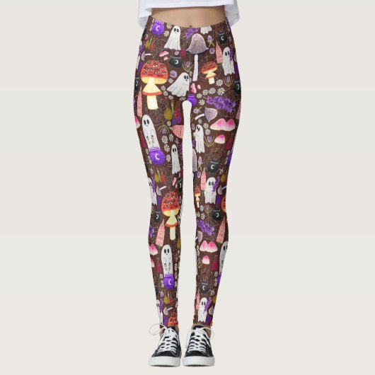 Leggings Cottagecore Halloween Ghouls Dark (Devant)